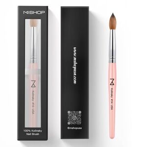 M Shop Professional Kolinsky Acrylic Nail Brush Size 14